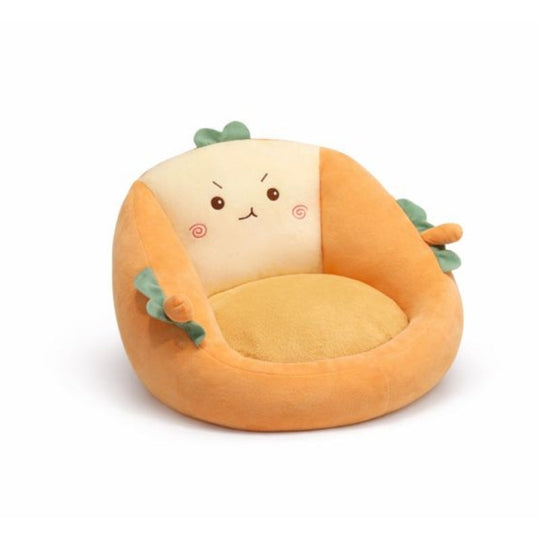 Mila Carrot Modern Seat Plush Toy — Toddler Plush Seat Quality