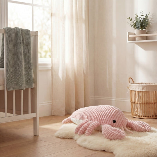 Coral Hug Lobster Plush Toy — Clean Calming Comfort