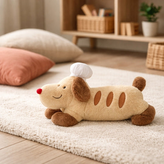 Brie Soft Baguette Dog Plush Toy — Modern Quality for Kids