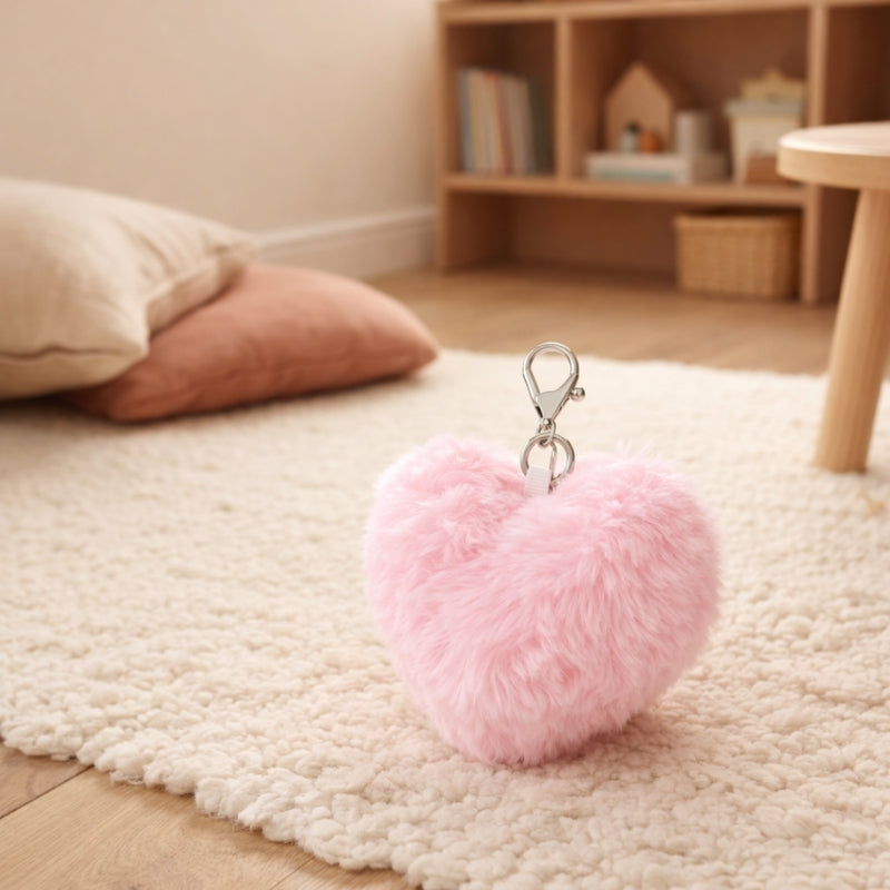 Clariel Heart Plush Keychain Toy — Clean Quality for Kids