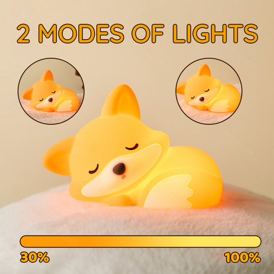Sleepy Fox Glow Kids Night Light — Clean Calming Quality