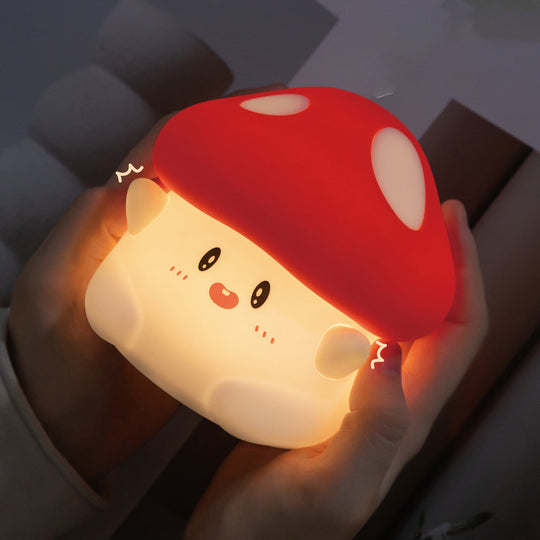 GlowNest Mushroom Baby Night Light — Clean Calming Glow