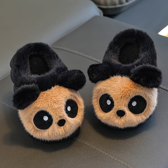PandaPaws Plush Kids Slippers — Modern warmth home