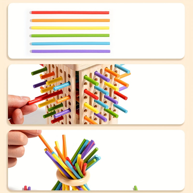 Lumi TimberStack Wooden Balance Game — Calm Learning Play
