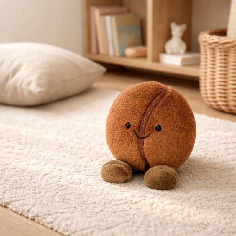 BeanBuddie Coffee Bean Plush Toy — Cozy Comfort Buddy