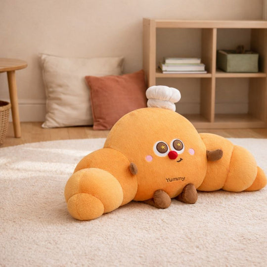 CozyBake Croissant Plush Toy Pillow — Clean Modern Quality
