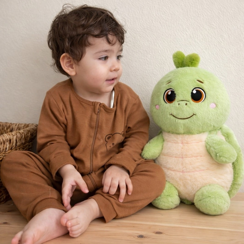 SproutGlow Turtle Plush Baby Toy — Clean Calm Quality Companion