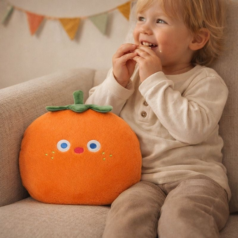 CuddleFruit Persimmon Baby Plush Toy — Modern Quality for Kids