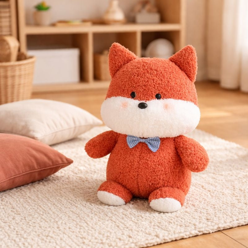 Amber Fox Cuddle Plush Toy — Clean Quality for Baby & Kids