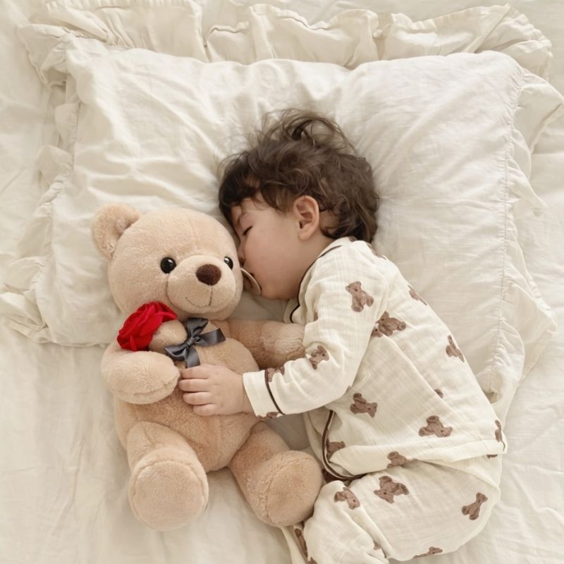 Lavinia Rosebud Bear Plush Toy — Kids Teddy Bear Comforting Cuddles