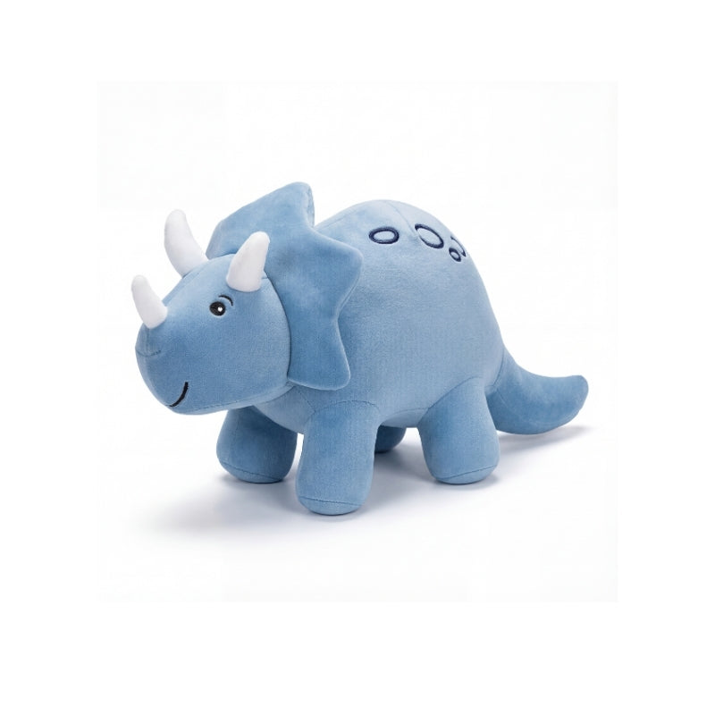 CuddleHorn Triceratops Plush Toy — Clean Modern for Kids