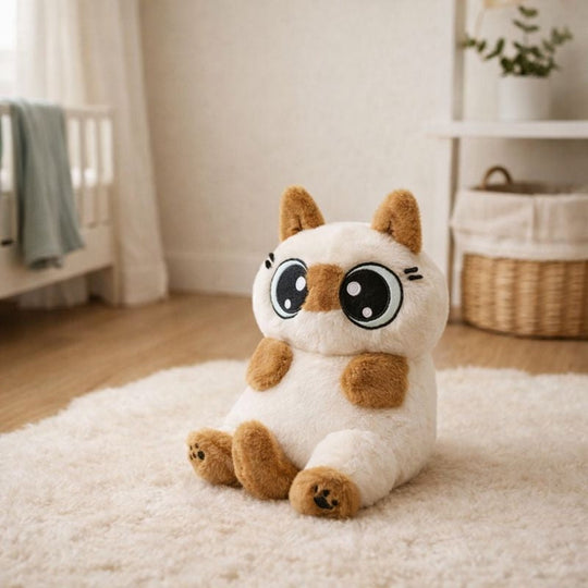 LunaSoft Siamese Cat Plush Toy - Modern Quality for Kids