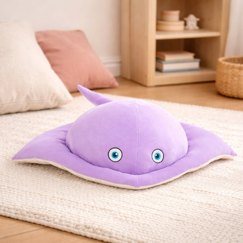 AquaCuddle Manta Ray Plush Toy — Soothing Comfort Friend