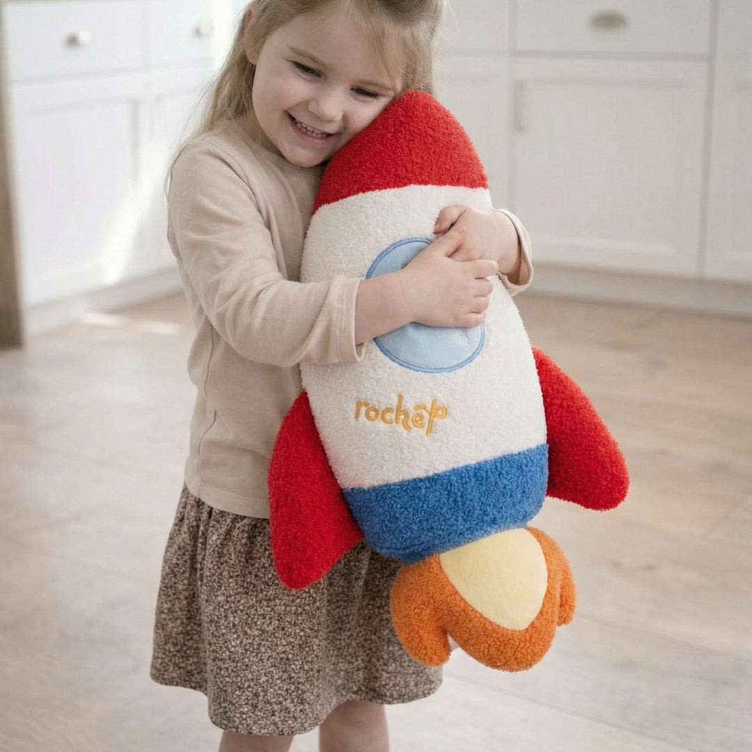 StarVoyage Rocket Plush Toy - Modern, Calming Quality for Kids