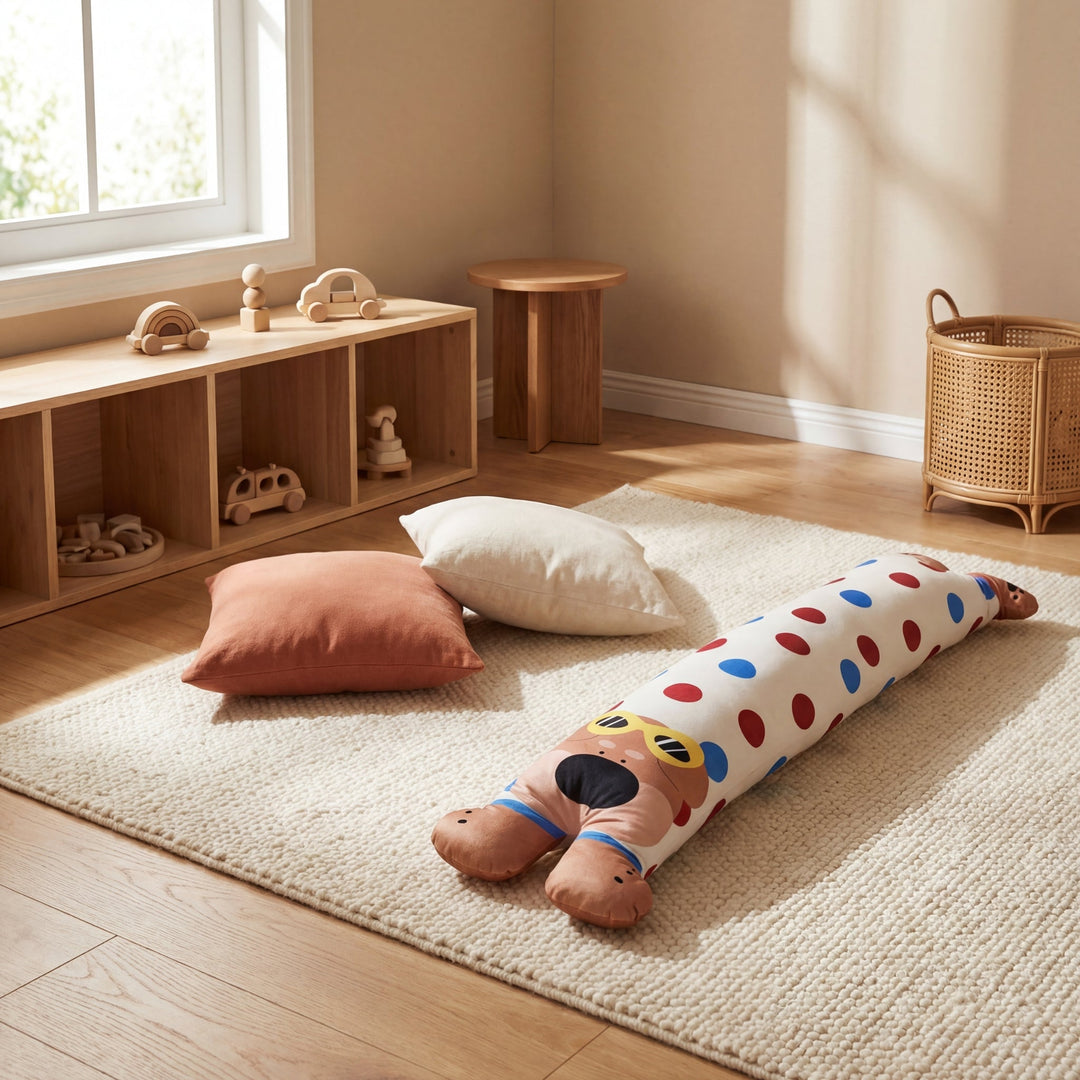 Orin Polka Dog Plush Bolster Toy — Modern Quality Companion