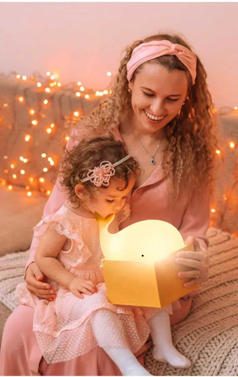 Coastal Whale Baby Night Light — Clean Calming Sleep Glow