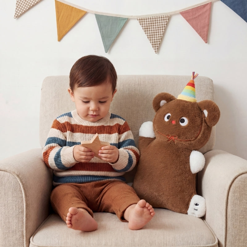 Roman Birthday Bear Cuddle Plush Toy – Clean Quality for Kids