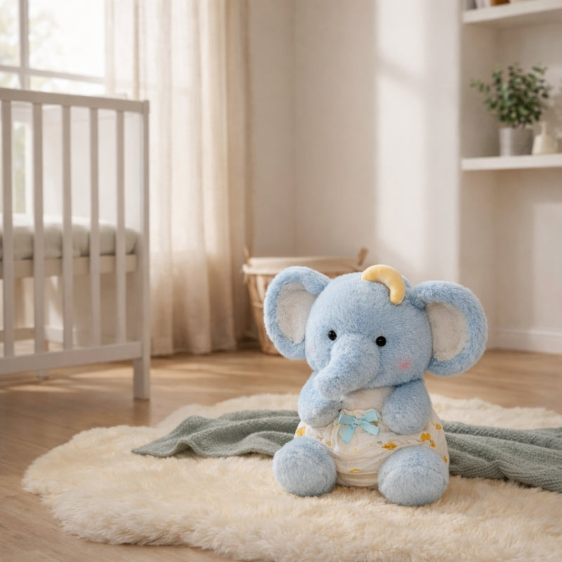 Stella Snuggle Elephant Plush Toy — calming quality for babies