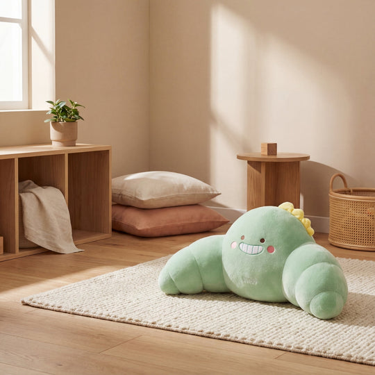 SnuggleDino Plush Cushion Toy  — Calming Comfort
