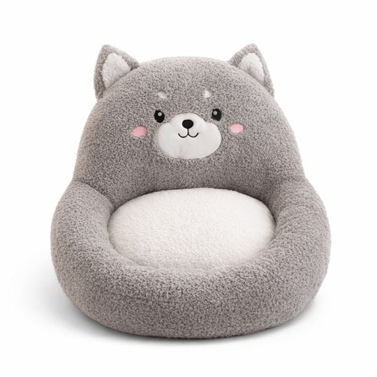 Arlo Husky Plush Cushion Toy — Modern Quality for Kids