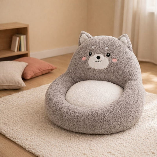 Arlo Husky Plush Cushion Toy — Modern Quality for Kids